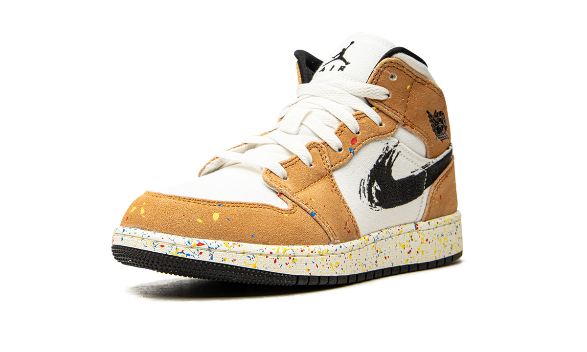 Air Jordan 1 Mid SE GS Brushstroke DA8006 100