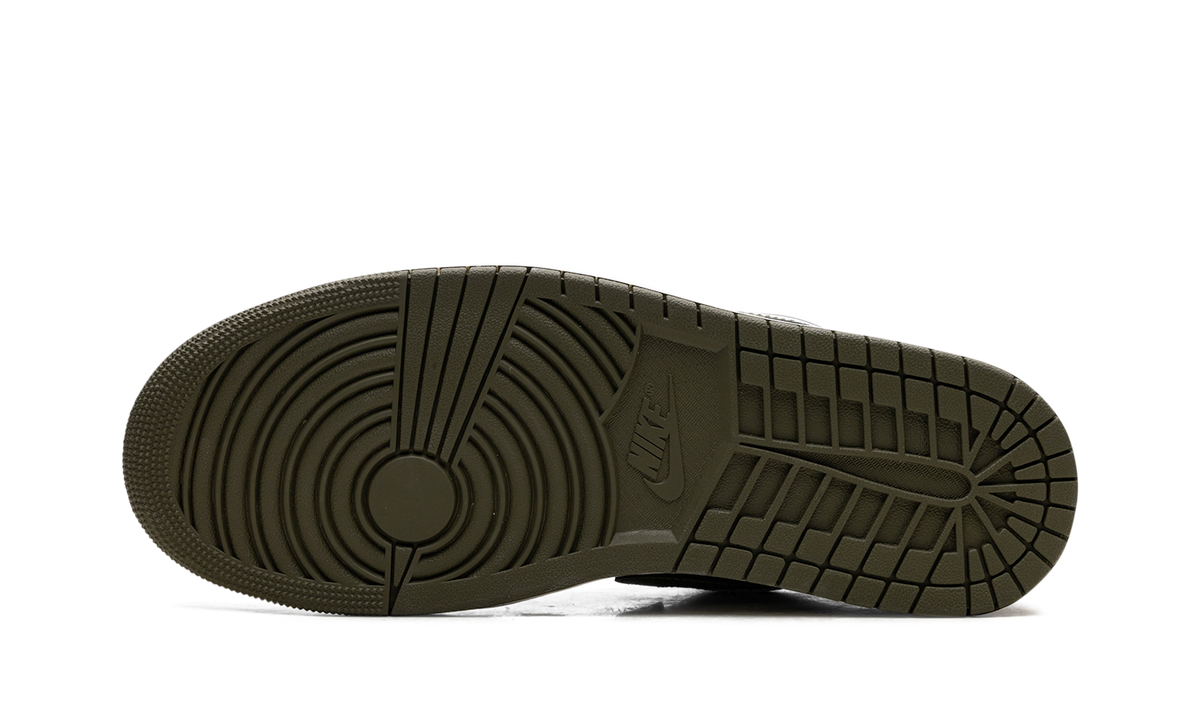 Air Jordan 1 Low Black Toe Medium Olive 553558 092