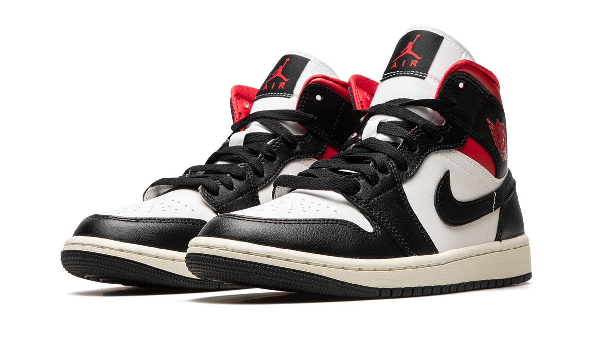 AIR JORDAN 1 MID WMNS Black / Gym Red / Sail BQ6472 061